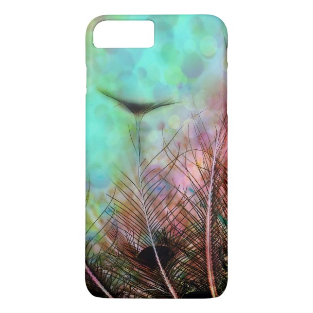 Pastel Peacock Feathers iPhone 7 Plus Case-Mate iPhone Skal (Baksida)