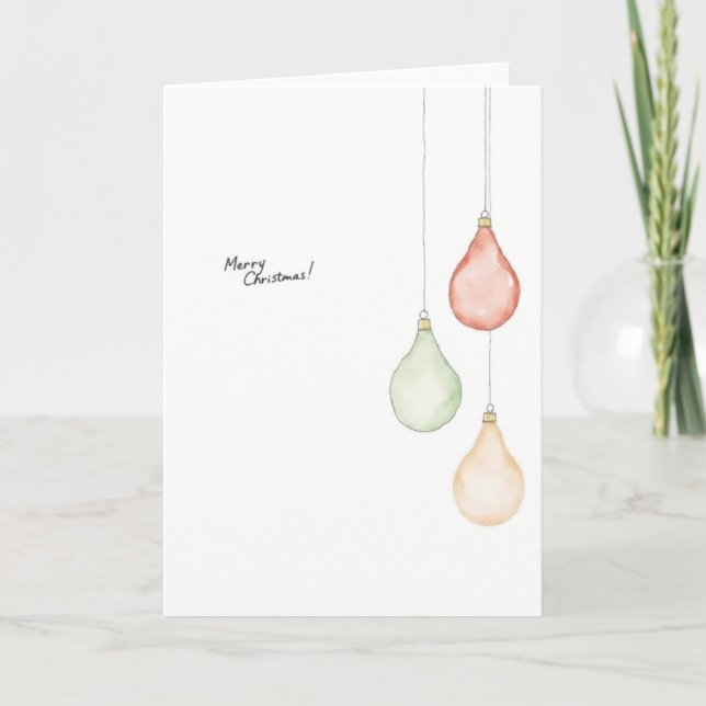 Pastel Pear Ornaments julkort Kort (Framsida)