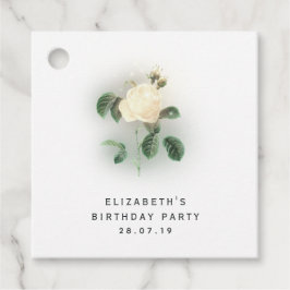 Pastel Pearl färgad Ro och Damask Gåvor Etiketter