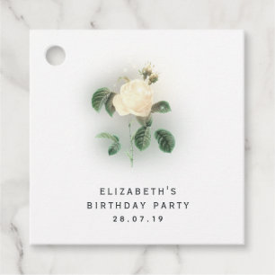 Pastel Pearl färgad Ro och Damask Gåvor Etiketter