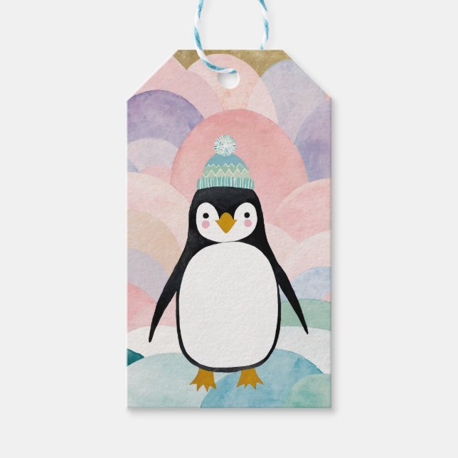 Pastel Penguin Peak Presentetikett (Framsidan)