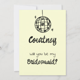 Pastel Penmanship Bridesmaid Butterkräm Inbjudningar