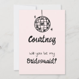 Pastel Penmanship Bridesmaid Invitation Blush Inbjudningar