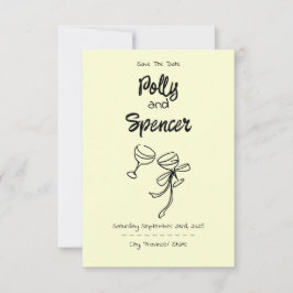 Pastel Penmanship Save Date Butterkräm