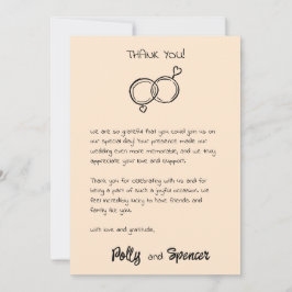 Pastel Penmanship - tack för ditt kort Apricot