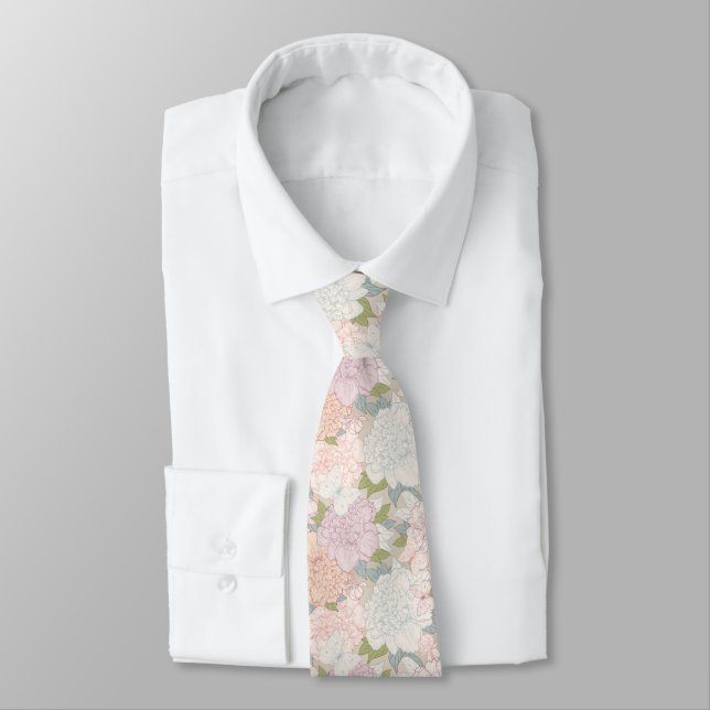 Pastel Peony & Butterfly Flower Mönster Slips (Bunden)