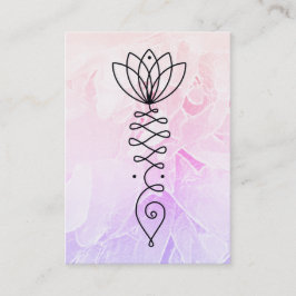 *~* Pastel Peony Yoga Massage Reiki Lotus Healer Visitkort