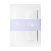 Pastel Periwinkle Lila Belly Bands