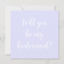 Pastel Periwinkle Lila Bridesmaid Note Anteckningskort