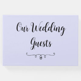 Pastel Periwinkle Lila Bröllop Guest Bok