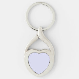 Pastel Periwinkle Lila Heart-Shaped Twisted Heart Silverfärgad Nyckelring