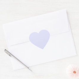 Pastel Periwinkle Lila Hjärtformat Klistermärke