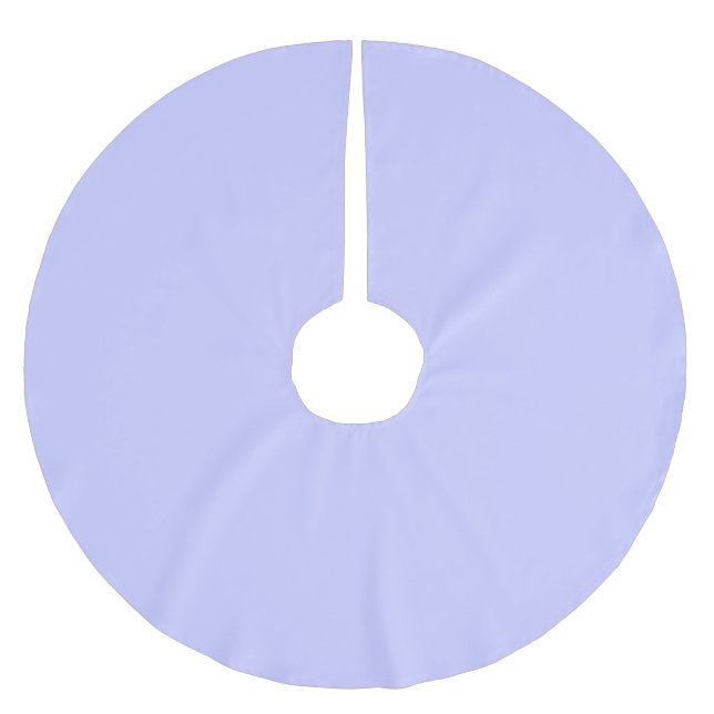 Pastel Periwinkle Solid Färg | Klassisk | ELEGANT Julgransmatta Borstad Polyester (Framsidan)