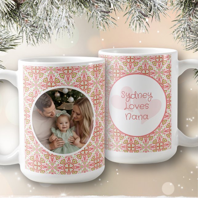 Pastel Personalized Photo Mug With Message Kaffemugg (Skapare uppladdad)