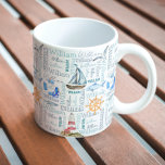 Pastel personlig namn nautisk sjöfart kaffemugg<br><div class="desc">Pastel personlig boys namn nautical Segment Tema anpassningsbar template mugg. Gör en underbar personlig av anpassningsbar till pojkar och manar - far,  bror,  farfar,  pojkvän,  kollega och alla som kärlek hav,  hav,  segling,  fiske och äventyr.</div>