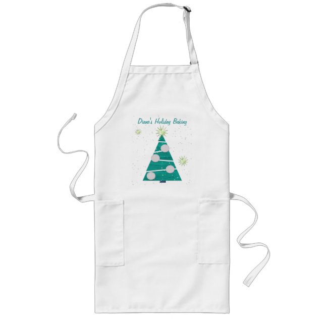 Pastel-PERSONLIGEN Julens HELGDAG Långt Förkläde (Framsidan)