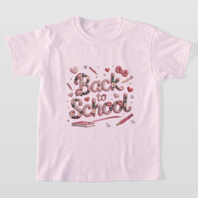 Pastel Petals & School Days Tee - en dröm tillbaka (Laydown)