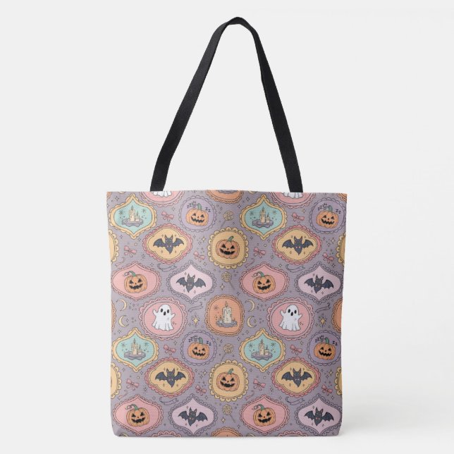Pastel Phantoms - A Whimsical Halloween Tygkasse (Framsida)