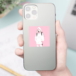 Pastel Pink シール|寿司娘ステッカー GenerativeAI Klistermärken