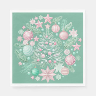 PASTEL PINK AND GREEN HOLIDAY CHRISTMAS THEME PAPPERSSERVETT