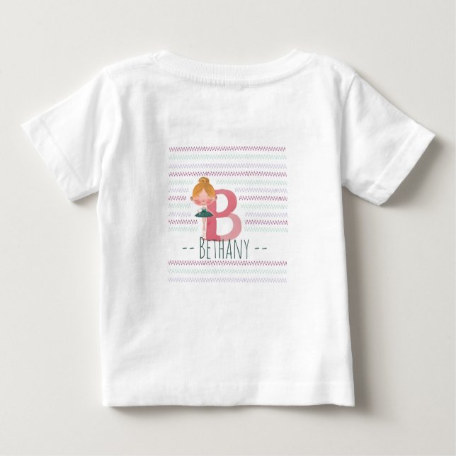 Pastel Pink “B” Monogram Ballerina T Shirt (Baksida)