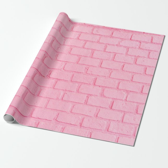 Pastel pink brick background wall texture. pink re presentpapper (Utrullad)