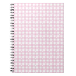 Pastel Pink Checks Anteckningsbok