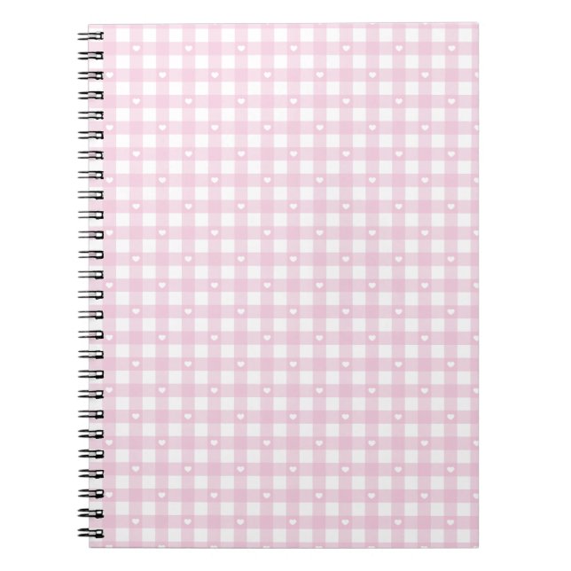 Pastel Pink Checks Anteckningsbok (Framsidan)