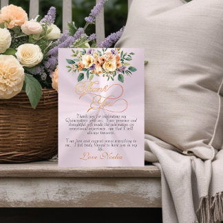 Pastel Pink - Floral & Silver Tiara Quinceanera Tack Kort