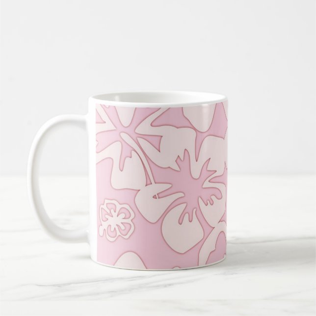 Pastel Pink Flower Art Kaffemugg (Vänster)