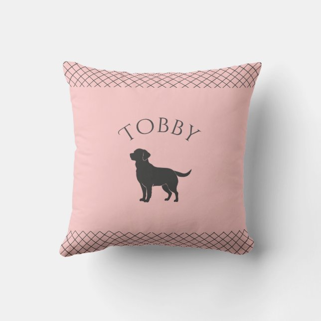 Pastel Pink Labrador Retriever Custom Matching Kudde (Baksida)