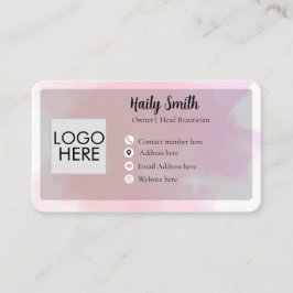 Pastel Pink & Mauve Gradient Modern Business card Visitkort
