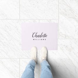Pastel Pink Monogram Door Mat – Custom Design