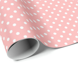 Pastel Pink Polka Dots for Baby Showers and Birth Presentpapper