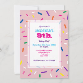 Pastel Pink Sprinkles Invitation Inbjudningar