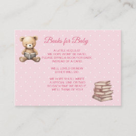 Pastel Pink Teddy Bear - Books for Baby  Tilläggskort