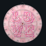 Pastel Pink Vintage LOVE Pretty Design Darttavla<br><div class="desc">Pastel Pink Vintage LOVE Pretty Design Dartboard.  Perfect for an engagement party or wedding celebration! Also makes a beautiful housewarming keepsake!</div>