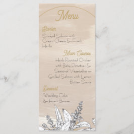 Pastel Pink Wedding Menu Meny