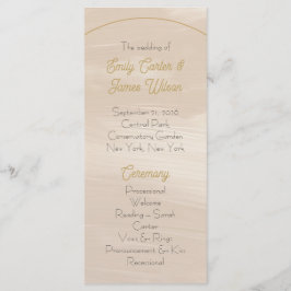 Pastel Pink Wedding Program