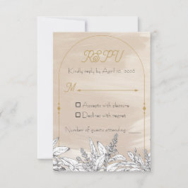 Pastel Pink Wedding RSPV Card OSA Kort