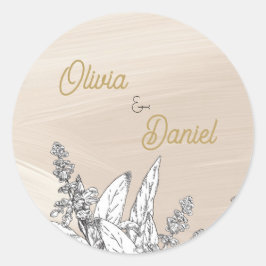 Pastel Pink Wedding Runt Klistermärke