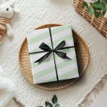 Pastel Pistachio och White Wide Vågrät Stripe Presentpapper<br><div class="desc">Pastel Pistachio och White Wide Vågrät Strepe Wrapped Papper</div>