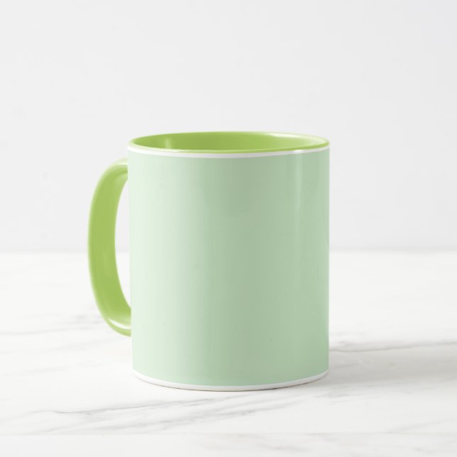 Pastel Pistachio Solid Färg | Klassisk | ELEGANT Mugg (Framsida vänster)