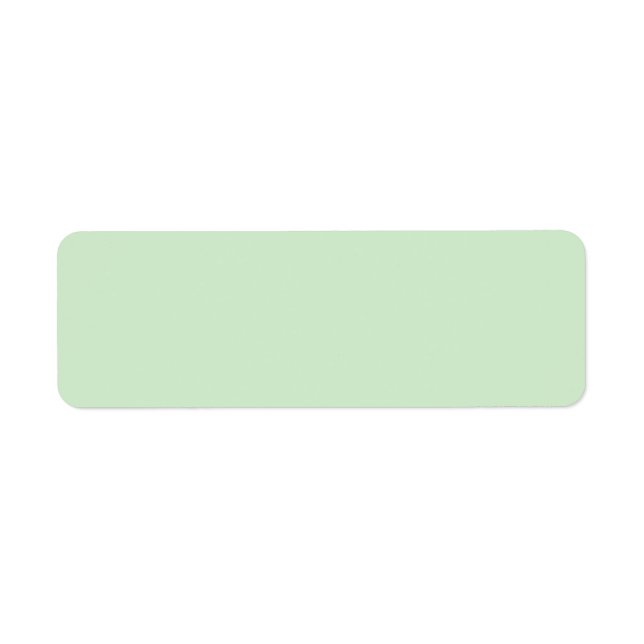 Pastel Pistachio Solid Färg | Klassisk | ELEGANT Returadress Etikett (Framsidan)