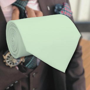 Pastel Pistachio Solid Färg Klassisk ELEGANT Slips