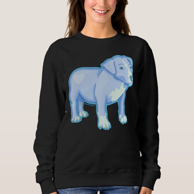 Pastel Pitbull Blue T Shirt (Framsida)