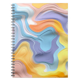 Pastel Plastic Fluid Abstrakt Anteckningsbok