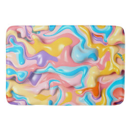 Pastel Plastic Fluid Abstrakt Badrumsmatta