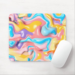 Pastel Plastic Fluid Abstrakt Musmatta