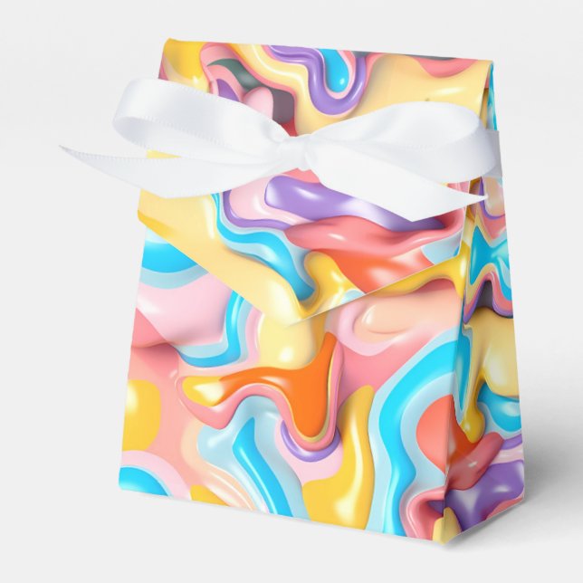 Pastel Plastic Fluid Abstrakt Presentaskar (Framsidan Sidan)